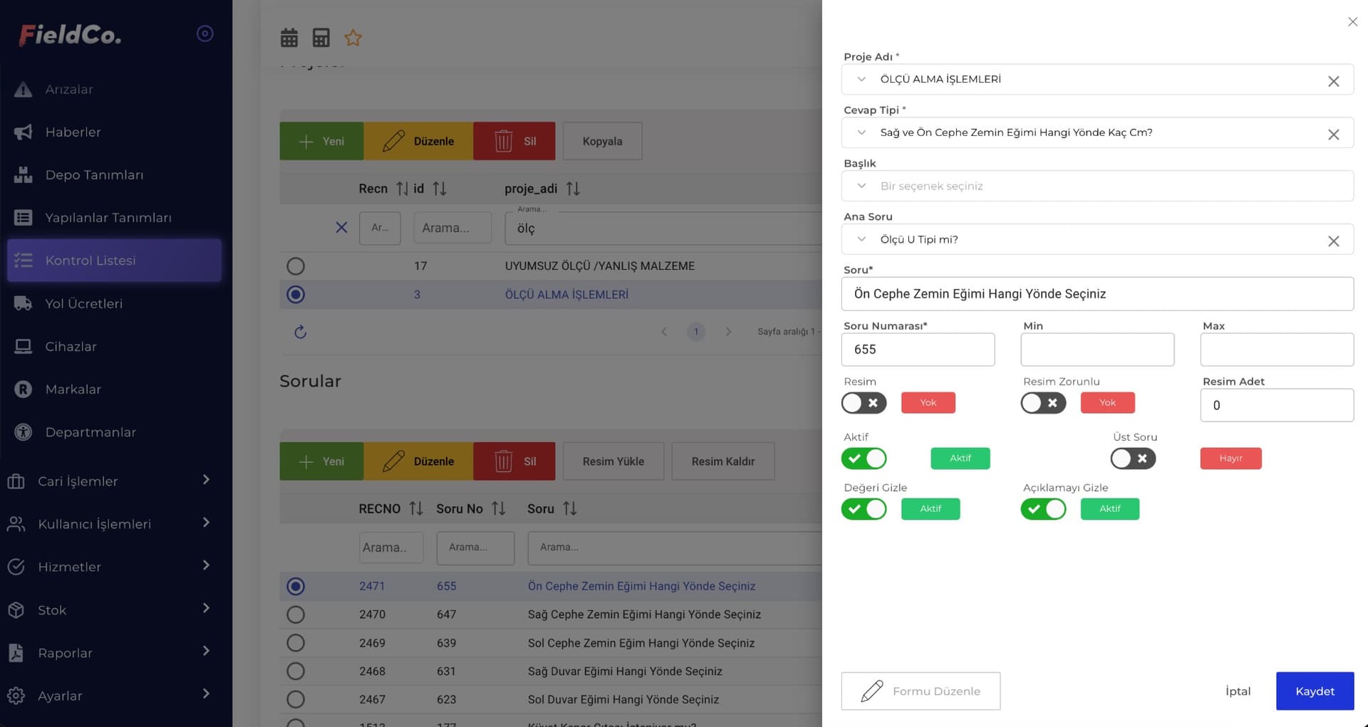 FieldCo Checklist Editor